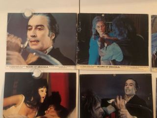 SCARS OF DRACULA British lobby card set front of house Christopher lee 4