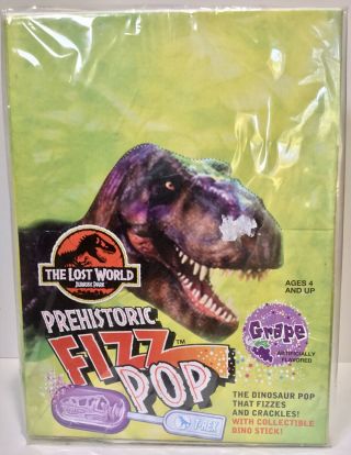 Very Rare Vintage Jurassic Park Lost World Prehistoric Fizz Pop Case