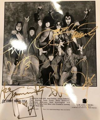 Kiss Detroit Rock City Promo Photo Originally Autographed Gene Paul Ace Peter