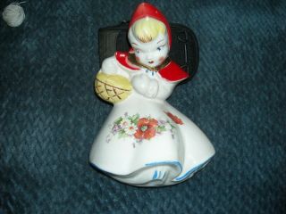 Hull Pottery Little Red Riding Hood Wall Mount String Holder Pat.  No.  135889