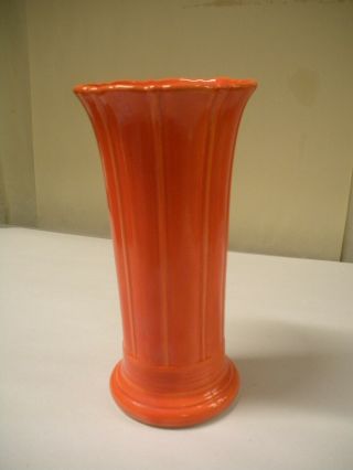 Vintage Fiesta Fiestaware 8 " Radioactive Red Flower Vase