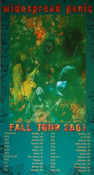 Widespread Panic Fall Tour 2001 Rare Poster Not Emek Or Chuck Sperry