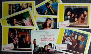 The Diary Of Anne Frank - 1959 Movie Theater Lobby Card Set Of 8