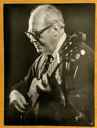 Andre Segovia Signed Classical Guitar Photo