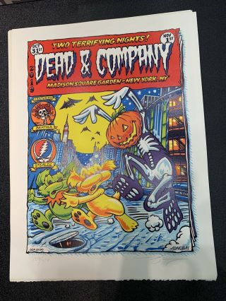 Dead & Company Msg Nyc 10/31 Halloween Poster /1450 Signed By Aj Masthay