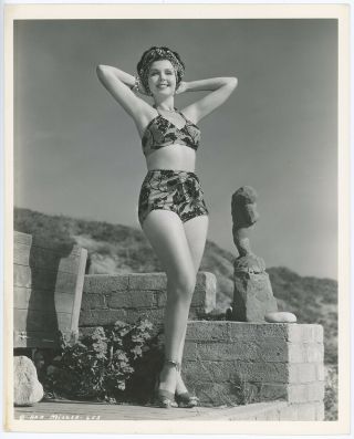 1945 Ann Miller Vintage Rare Double Weight Ned Scott Pin Up Photograph Early