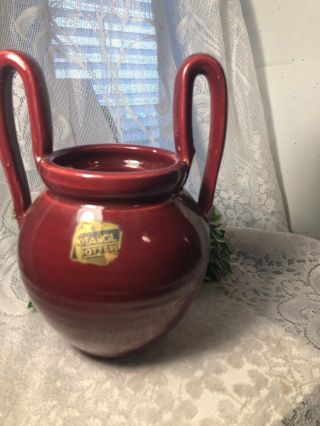 Vintage Stangl Pottery Vase Unique Twin Handles