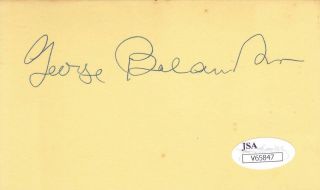 George Balanchine D.  1983 Signed 3x5 Index Card Choreographer/ballet Jsa V65847
