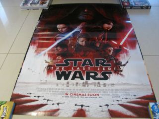 Star Wars The Last Jedi Double Sided 27x40 " Cinema One Sheet Poster