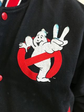Vintage 1989 Ghostbusters Jacket,  RCA Video Trend.  Lined Black denim Size XL. 2