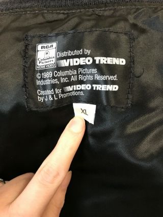 Vintage 1989 Ghostbusters Jacket,  RCA Video Trend.  Lined Black denim Size XL. 6