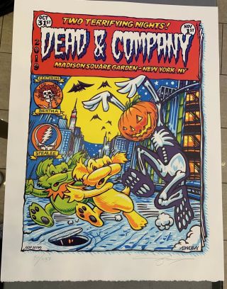 Dead And Company Poster Msg Halloween 2019 Aj Masthay 912/1450 Grateful Comic
