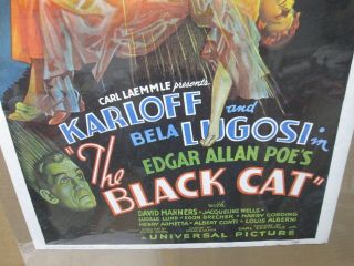 vintage Reprint 1970s THE BLACK CAT 1930 Karloff and Lugosi 12504 4
