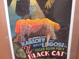 vintage Reprint 1970s THE BLACK CAT 1930 Karloff and Lugosi 12504 5