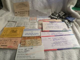 Tv Ticket And Show Stubs,  Wristbands,  And Theater Show Ticket Stubs Asst.  Of 39