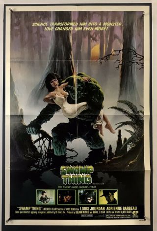 Swamp Thing Movie Poster (veryfine) One Sheet 1982 Sci - Fi Monster Horror 3812