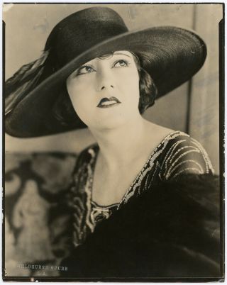 Striking Silent Film Star Gloria Swanson Vintage 1922 Melbourne Spurr Photograph