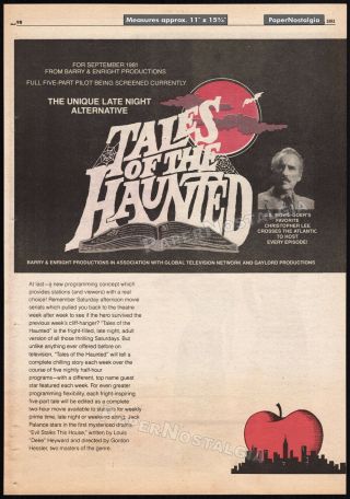 TALES OF THE HAUNTED_Orig.  1981 Trade AD / poster_CHRISTOPHER LEE_JACK PALANCE 2