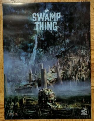 2019 Sdcc Exclusive Dcuniverse Swamp Thing Poster 18 " X 24 " Cliff Cramp