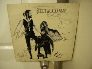 Fleetwood Mac Signed Lp Rumors 1977 5 Members