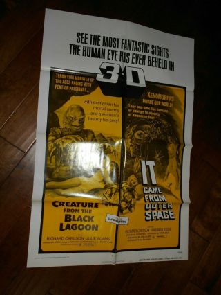 Creature From The Black Lagoon It Came From Outer Space Combo Poster