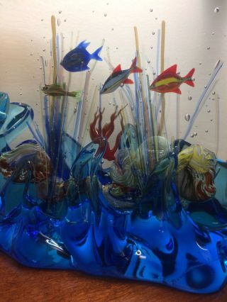 Signed Murano Glass Aquarium Huge Seguso? Raffaeli? Stunning