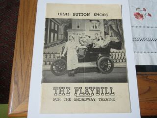 1949 The Broadway Theatre York Playbill High Button Shoes