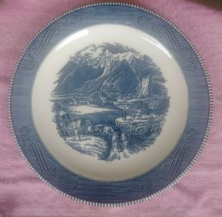 Currier And Ives Chop Plate - The Rocky Mountains - Rare