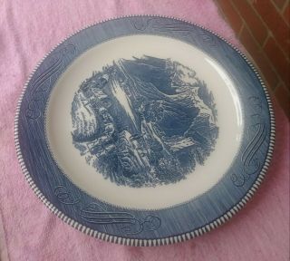 Currier and Ives Chop Plate - The Rocky Mountains - RARE 3