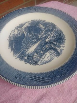 Currier and Ives Chop Plate - The Rocky Mountains - RARE 4