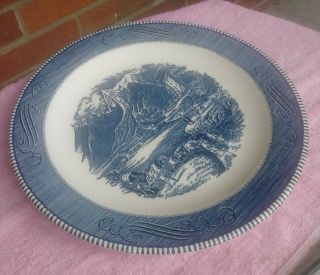 Currier and Ives Chop Plate - The Rocky Mountains - RARE 5