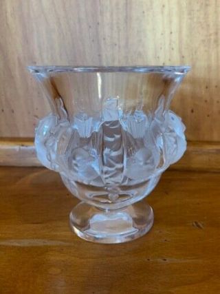 Lalique Crystal France “dampierre” Vase Bowl With Birds And Vines 12230