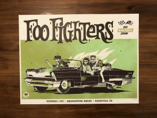 Foo Fighters Bridgestone Arena Nashville Tn Poster Rare 10/5/15 Numbered 35/250