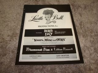 Lucille Ball Productions 1968 Ad Here 