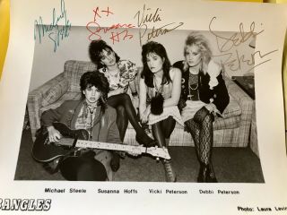 The Bangles Autographed B/w Promo Photo All Band Members