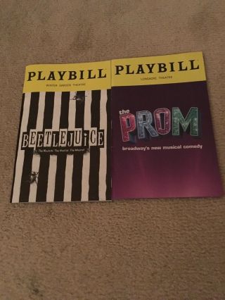 Beetlejuice The Musical And The Prom Playbills