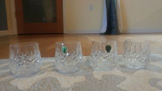 Waterford Crystal Lismore Set Of 4 Roly Poly Old Fashioned 9 Oz Tumbler Glasses
