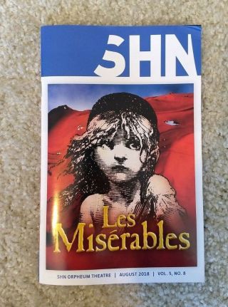 Les Miserables Musical Usa National Tour Program 2018 San Francisco