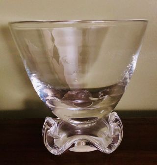 RARE Vintage Steuben Crystal Glass Pedestal Bowl with Lid 10”H x 6”W Signed 7