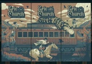 Eric Church Official Poster Set Grand Rapids,  Mi 2019,  Ap /50,  Complete Set