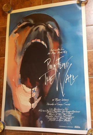Rolled 1982 Pink Floyd The Wall Movie Poster 27x41 Roger Waters