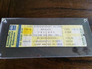 The Who 12/3/1979 Tragedy Concert Ticket Stub Cincinnati Dec 3 1979 Rare