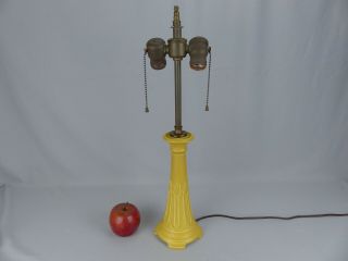Scarce Rookwood Pottery Matte Yellow Arts And Crafts Lamp Base Dated 1921 1630