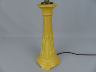Scarce Rookwood Pottery Matte Yellow Arts and Crafts Lamp Base Dated 1921 1630 2