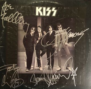 Kiss Dressed To Kill Lp Originally Autographed By Gene Paul Ace And Peter