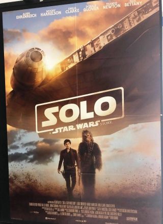 Solo A Star Wars Story Movie Poster 39x55 " 2sh Italian Sci - Fi
