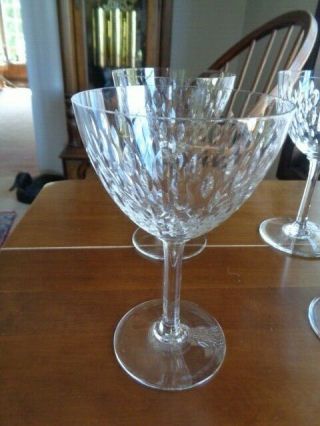 4 BACCARAT WATER/WINE GOBLETS CUT CRYSTAL 