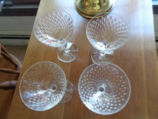 4 BACCARAT WATER/WINE GOBLETS CUT CRYSTAL 