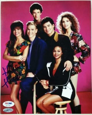 Tiffani Amber Thiessen Signed Saved By The Bell 8x10 Photo 1 Psa/dna,  Proof