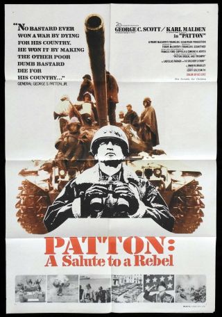 Patton Australian One Sheet Movie Poster George C Scott Karl Malden